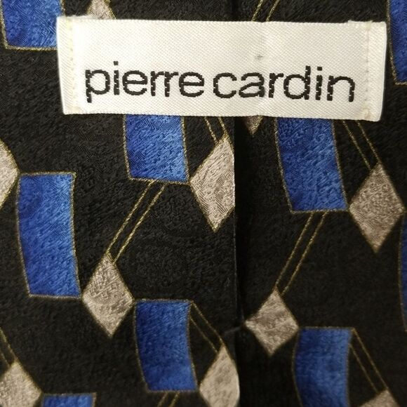 Pierre Cardin silver and blue silk tie - Picture 2 of 3